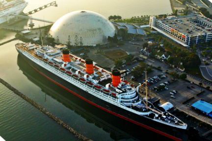a large ship in the water