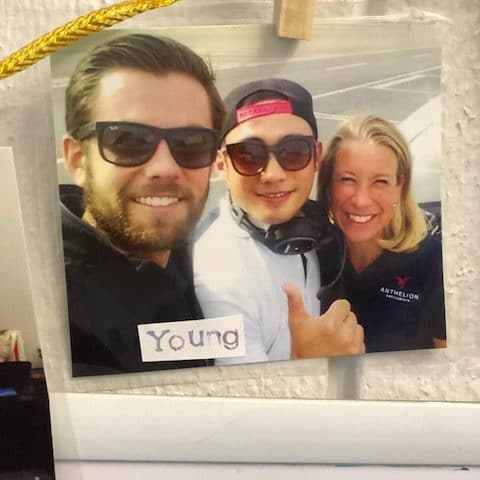 a group of people posing for the camera