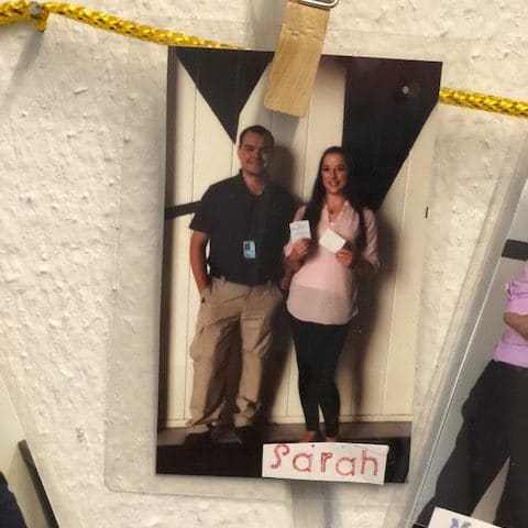 a person standing in front of a building