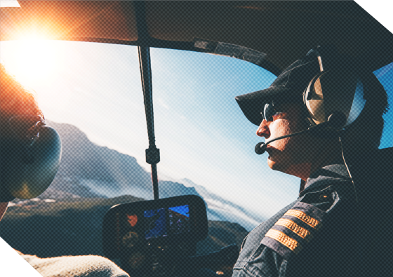 Entrenamiento de vuelo en helicóptero en américa